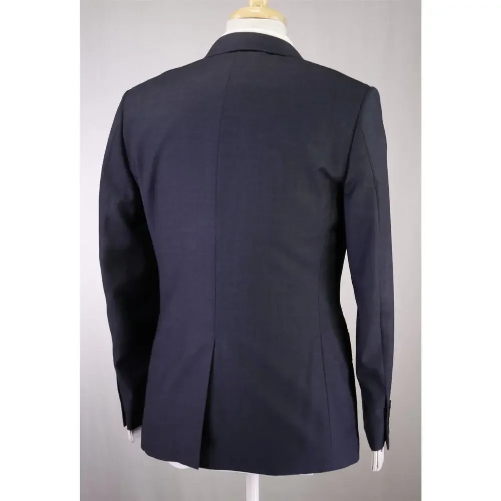 J Crew Ludlow Blue Gray 2-Btn Italian Wool Suit 38S